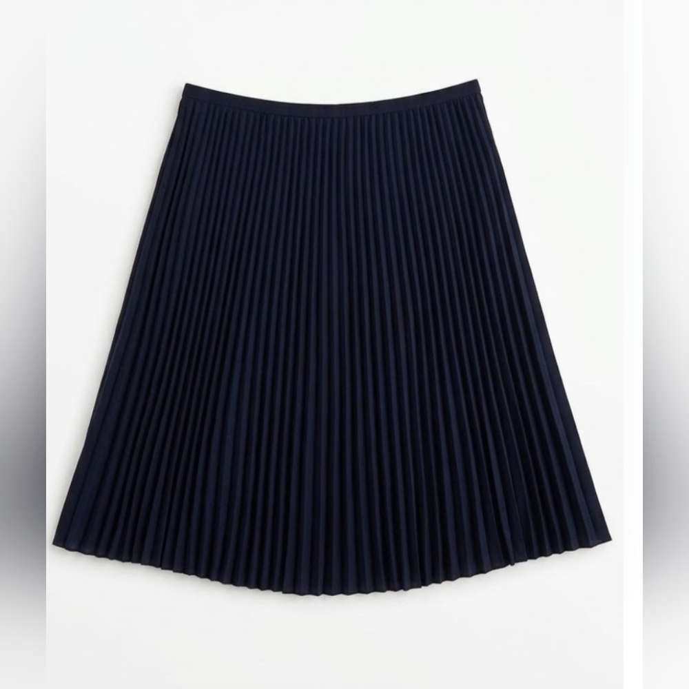 Lauren Ralph Lauren Pleated Skirt 2 Navy A-Line Preppy Classic